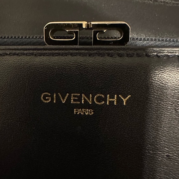 Givenchy Navy Blue Leather Wallet with Gold Logo - Picture 2 of 9